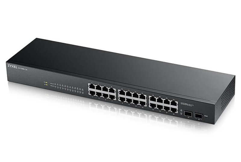 ZyXEL GS1900-24 v2, 24-port GbE L2 Smart Switch, rackmount, fanless