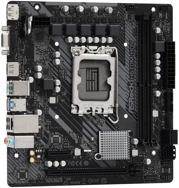 ASRock H610M-HDV / LGA1700 / Intel H610 / 2x DDR4 DIMM / HDMI / DP / VGA / mATX ASRock H610M-HDV / LGA1700 / Intel H610 / 2x DDR4 DIMM / HDMI / DP / VGA / mATX