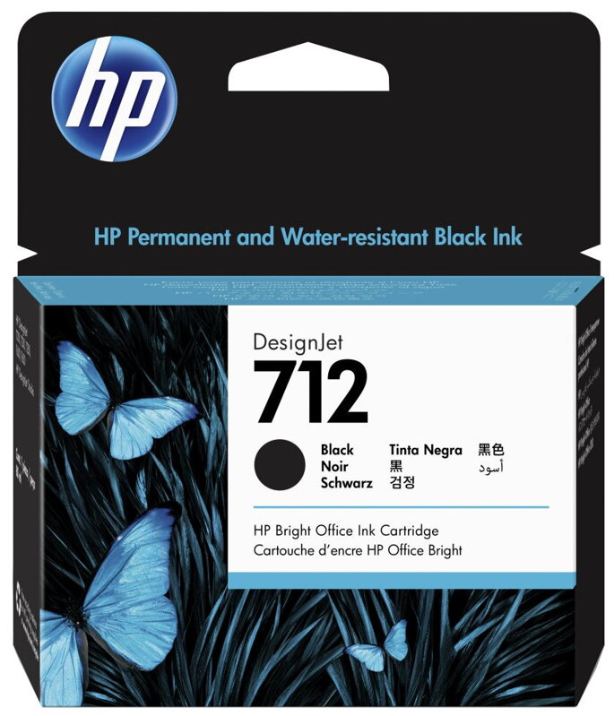 HP 712 Inkoustová náplň černá (80ml)/ 3ED71A HP 712 Inkoustová náplň černá (80ml)/ 3ED71A
