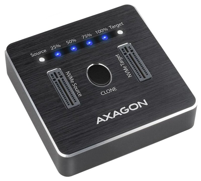 AXAGON dokovací/klonovací stanice pro 2x M.2 NVMe SSD / ADSA-M2C / USB-C / USB 3.2 Gen2 / AC adaptér AXAGON dokovací/klonovací stanice pro 2x M.2 NVMe SSD / ADSA-M2C / USB-C / USB 3.2 Gen2 / AC adaptér