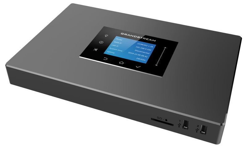 Grandstream UCM6302 IP PBX VoIP pobočková ústředna, 2xFXO, 2FXS, 3x Gbit RJ-45, podpora NAT routeru, USB, SD-card, PoE+ Grandstream UCM6302 IP PBX VoIP pobočková ústředna, 2xFXO, 2FXS, 3x Gbit RJ-45, podpora NAT routeru, USB, SD-card, PoE+