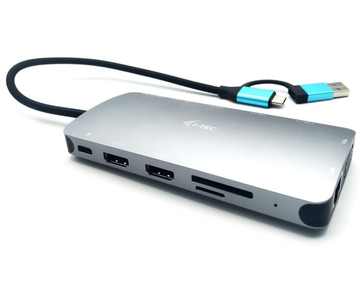 i-tec dokovací stanice USB 3.0/ USB-C/ TB/ USB-C 3.2/ 4x USB-A/ 2x HDMI/ VGA/ LAN/ micro SD/SD/ PD 100W i-tec dokovací stanice USB 3.0/ USB-C/ TB/ USB-C 3.2/ 4x USB-A/ 2x HDMI/ VGA/ LAN/ micro SD/SD/ PD 100W
