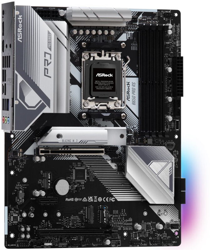 ASRock B650 Pro RS / AMD B650 / AM5 / 4x DDR5 DIMM / 3x M.2 / HDMI / DP / USB-C  / ATX