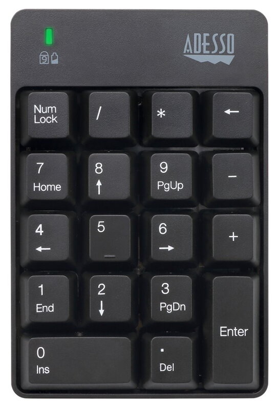 Adesso WKB-6010UB/ bezdrôtová numerická klávesnica 2,4GHz/ odolná proti vode/ USB/ čierná Adesso WKB-6010UB/ bezdrôtová numerická klávesnica 2,4GHz/ odolná proti vode/ USB/ čierná