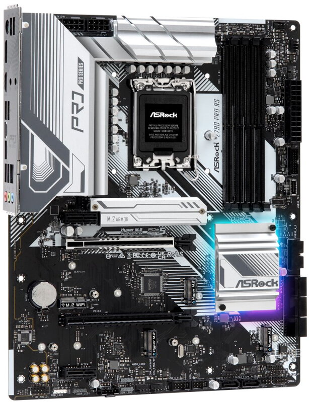 ASRock Z790 Pro RS / Intel Z790 / LGA1700 / 4x DDR5 / 4x M.2 / HDMI / DP / USB-C / ATX ASRock Z790 Pro RS / Intel Z790 / LGA1700 / 4x DDR5 / 4x M.2 / HDMI / DP / USB-C / ATX