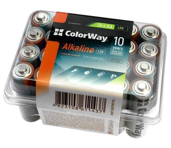 Colorway alkalická baterie AA/ 1.5V/ 24ks v balení/ Plastový box Colorway alkalická baterie AA/ 1.5V/ 24ks v balení/ Plastový box