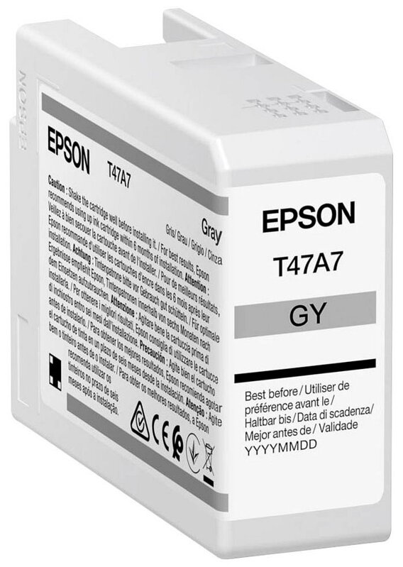 Epson inkoustová náplň/ C13T47A700/ Singlepack Gray/ UltraChrome Epson inkoustová náplň/ C13T47A700/ Singlepack Gray/ UltraChrome
