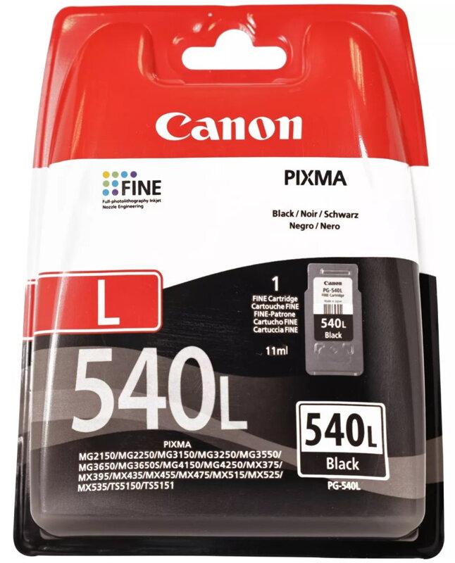 Canon inkoustová náplň PG-540L Canon inkoustová náplň PG-540L