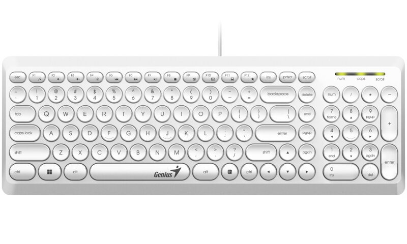 GENIUS Slimstar Q200 White/ Drôtová/ USB/ biela/ retro design/ CZ+SK layout