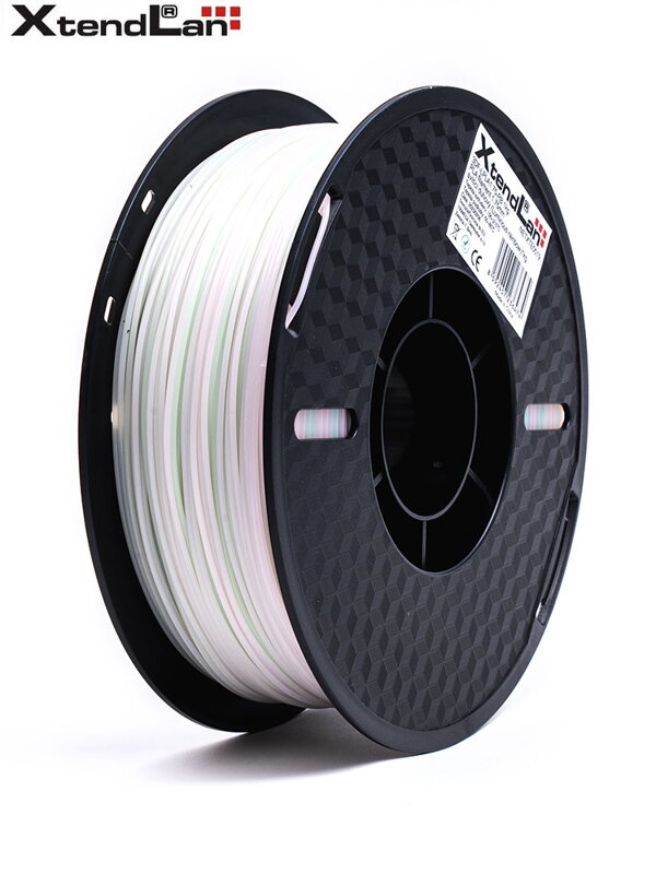 XtendLAN PLA filament 1,75mm svítící duhový 1kg XtendLAN PLA filament 1,75mm svítící duhový 1kg