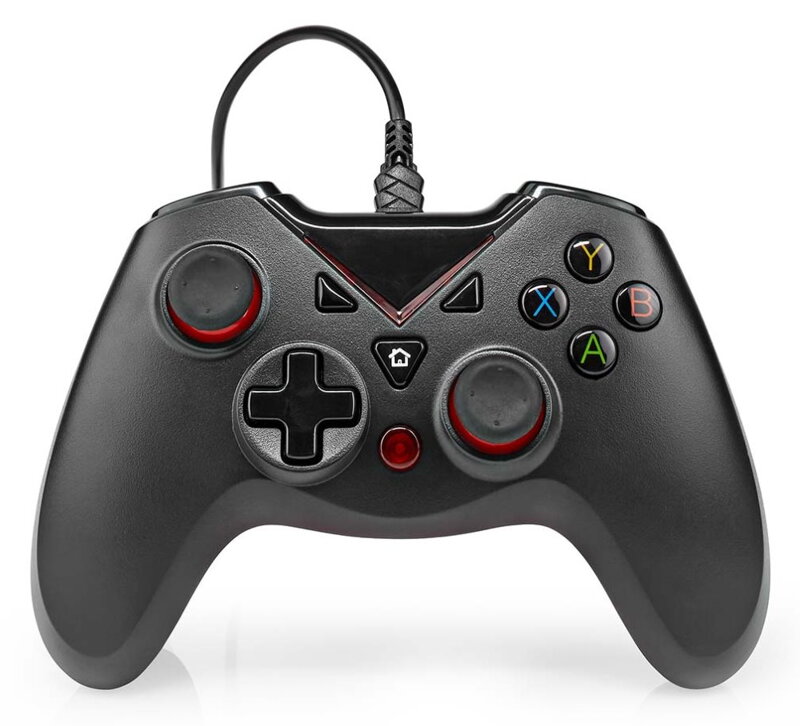 NEDIS gamepad/ USB-A/ napájení z USB/ pro PC/ počet tlačítek 12/ černý/ délka kabelu 1,60 m NEDIS gamepad/ USB-A/ napájení z USB/ pro PC/ počet tlačítek 12/ černý/ délka kabelu 1,60 m