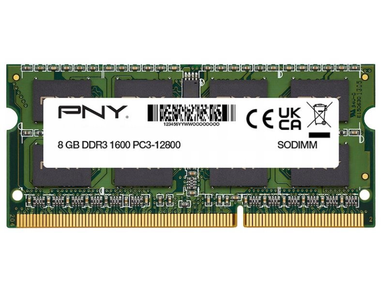 PNY 8GB DDR3 1600MHz / SO-DIMM / CL11 / 1,35V PNY 8GB DDR3 1600MHz / SO-DIMM / CL11 / 1,35V
