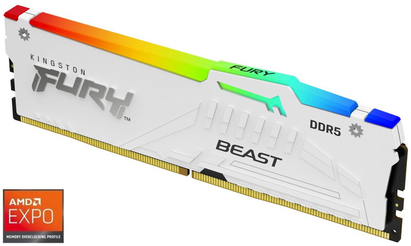 KINGSTON FURY Beast White RGB EXPO 16GB DDR5 5600MHz / CL36 / DIMM /