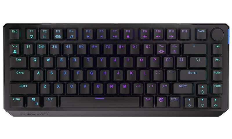 Endorfy herní klávesnice Thock 75% Wireless Black /RGB/ black sw. / bezdrátová / CZ / SK lay. / zkrácená /černá Endorfy herní klávesnice Thock 75% Wireless Black /RGB/ black sw. / bezdrátová / CZ / SK lay. / zkrácená /černá