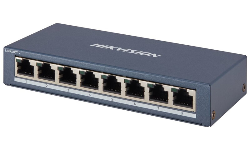 HIKVISION switch DS-3E0508-E(B)/ 8x port/ 10/100/1000 Mbps RJ45 ports/ 16 Gbps/ napájení 5 VDC, 1 A HIKVISION switch DS-3E0508-E(B)/ 8x port/ 10/100/1000 Mbps RJ45 ports/ 16 Gbps/ napájení 5 VDC, 1 A