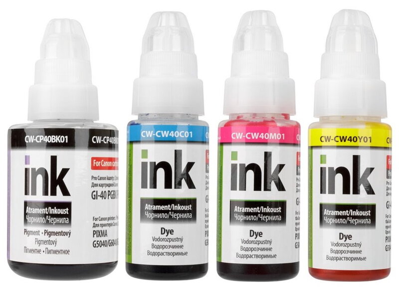 COLORWAY alternativní inkoustová náplň pro CANON / GI-40/ GI-46/ GM2040/ G5040/ G604/ 1x35ml 3x70ml Multipack