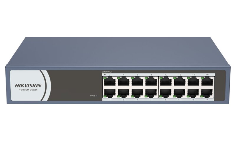 Hikvision switch DS-3E0116R-O/ 16x port/ 10/100Mbps RJ45 porty/ 3.2 Gbps/ napájení 220 VAC (50/60Hz) Hikvision switch DS-3E0116R-O/ 16x port/ 10/100Mbps RJ45 porty/ 3.2 Gbps/ napájení 220 VAC (50/60Hz)