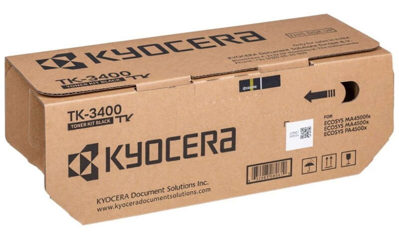 Kyocera toner TK-3400 (černý, 12500 stran) pro ECOSYS PA4500x/MA4500x/fx Kyocera toner TK-3400 (černý, 12500 stran) pro ECOSYS PA4500x/MA4500x/fx