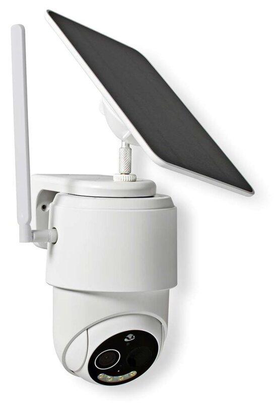NEDIS IP kamera 4G/ venkovní/ IP65/ Wi-Fi/ 1080p/ PIR senzor/ USB-C/ microSD/ noční vidění/ Android/ iOS/ bílá