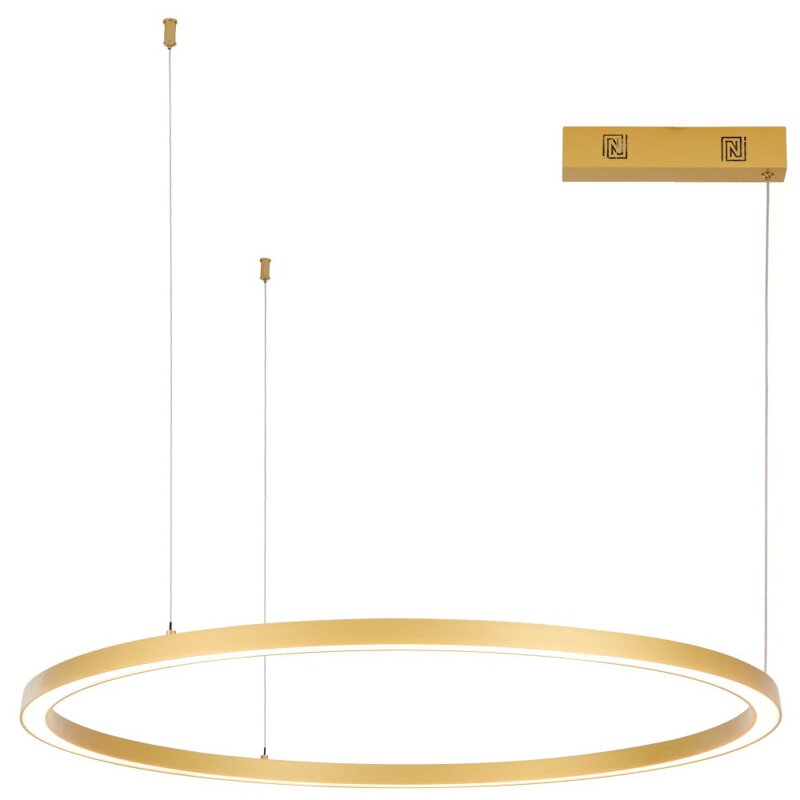 IMMAX NEO FINO NEW SMART závěsné svítidlo 1 kruh, 80cm, 60W, zlaté, Zigbee 3.0, TUYA