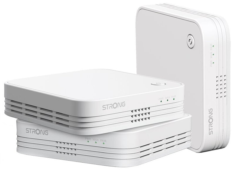 STRONG sada 3 ATRIA Wi-Fi Mesh Home TRIO PACK 1200/ Wi-Fi 802.11a/b/g/n/ac/ 1200 Mbit/s/ 2,4GHz a 5GHz/ 3x LAN/ bílý STRONG sada 3 ATRIA Wi-Fi Mesh Home TRIO PACK 1200/ Wi-Fi 802.11a/b/g/n/ac/ 1200 Mbit/s/ 2,4GHz a 5GHz/ 3x LAN/ bílý