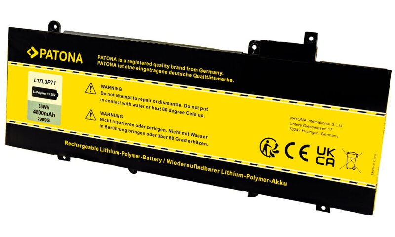 PATONA baterie pro ntb LENOVO Thinkpad T480S 4800mAh Li-Pol 11,55V PATONA baterie pro ntb LENOVO Thinkpad T480S 4800mAh Li-Pol 11,55V