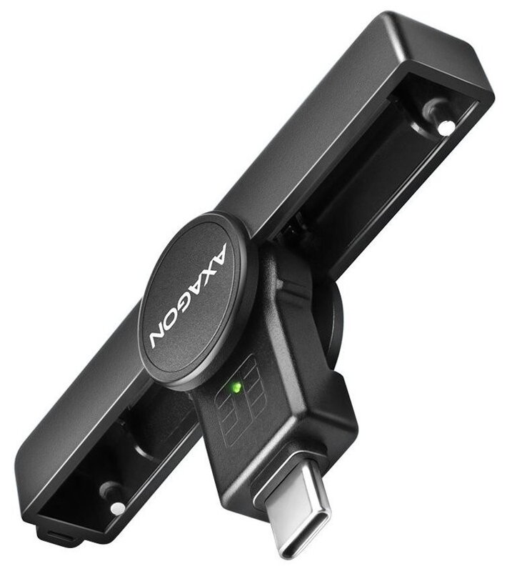 AXAGON kapesní čtečka kontaktních smart karet USB-C (eObčanka) / Smart Card / CRE-SMPC / USB 2.0 AXAGON kapesní čtečka kontaktních smart karet USB-C (eObčanka) / Smart Card / CRE-SMPC / USB 2.0