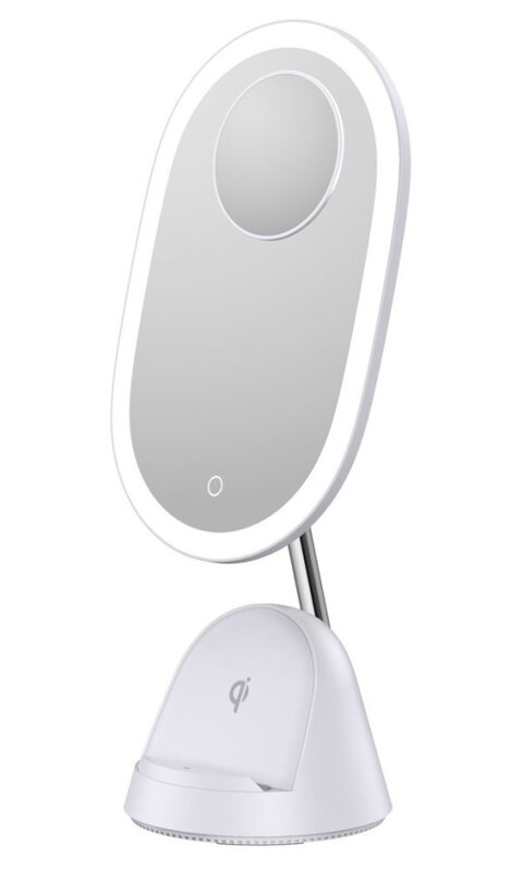 POŠKOZENÝ OBAL - IMMAX LED kosmetické zrcátko FACE 3v1/ stojánek s Qi nabíjením/ 18W/ 70lm/ DC 12V/1,5A/ bílé POŠKOZENÝ OBAL - IMMAX LED kosmetické zrcátko FACE 3v1/ stojánek s Qi nabíjením/ 18W/ 70lm/ DC 12V/1,5A/ bílé