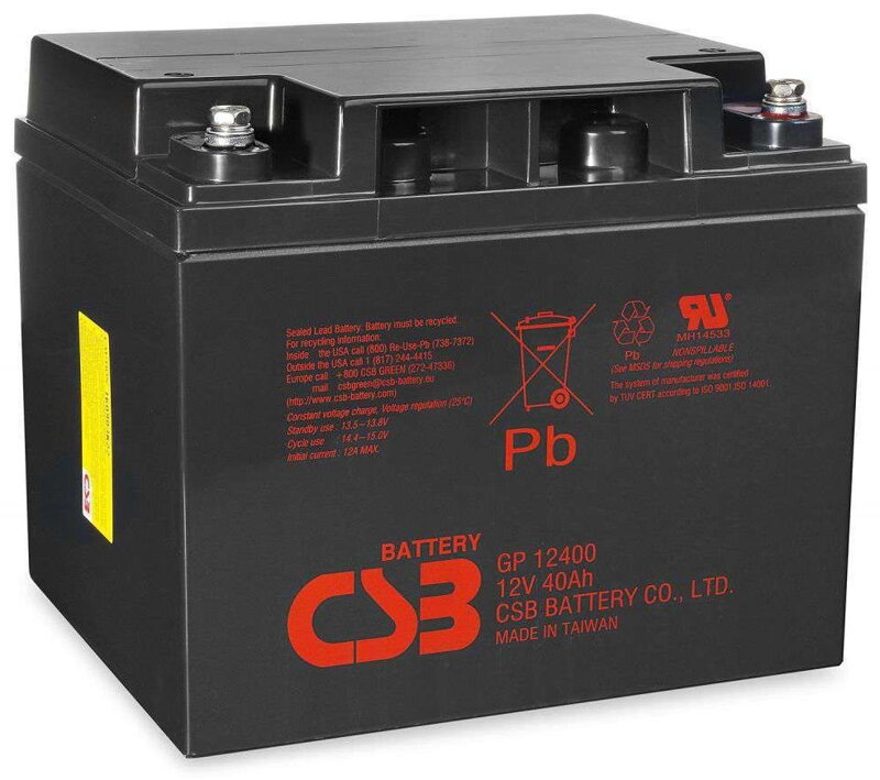 CSB Pb záložní akumulátor CSB GP12400, 12V, 40Ah