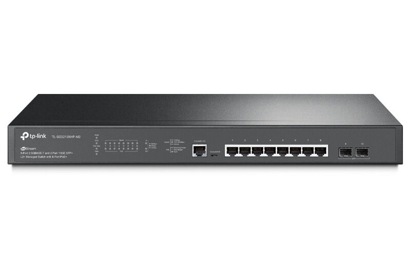 TP-Link TL-SG3210XHP-M2 Switch 8x 2,5GLan/PoE+, 2x 10GSFP+, 240W, Omada SDN