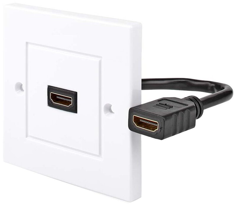 NEDIS nástěnný Box HDMI/ 1x HDMI zásuvka/ 4K@60Hz/ 18 Gbps/ pozlacené/ box/ černo-bílý NEDIS nástěnný Box HDMI/ 1x HDMI zásuvka/ 4K@60Hz/ 18 Gbps/ pozlacené/ box/ černo-bílý