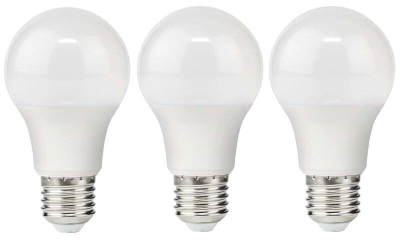 NEDIS LED žárovka E27/ A60/ 4,9 W/ 220 V/ 470 lm/ 2700 K/ teplá bílá/ matná/ 3 kusy