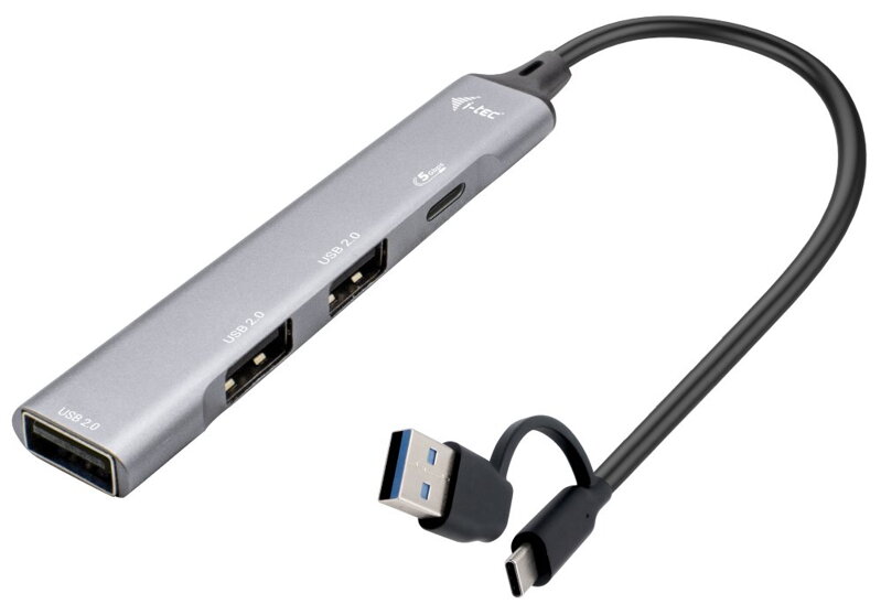 i-tec USB-A/USB-C Metal HUB/ 1x USB-C 3.1/ 3x USB 2.0/ kovový i-tec USB-A/USB-C Metal HUB/ 1x USB-C 3.1/ 3x USB 2.0/ kovový