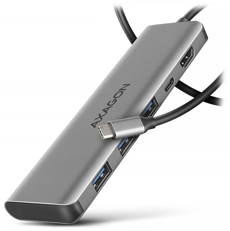 AXAGON multi USB-C 5v1 hub / HMC-5H / USB 3.2 Gen1 / 1x PD 100W / 1xHDMI / 3x USB-A / 100cm AXAGON multi USB-C 5v1 hub / HMC-5H / USB 3.2 Gen1 / 1x PD 100W / 1xHDMI / 3x USB-A / 100cm