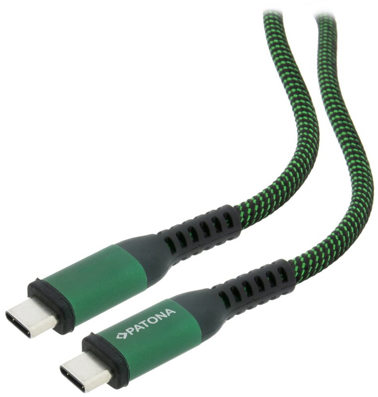 PATONA kabel USB-C/USB-C, Power delivery 100W, opletený, 100cm PATONA kabel USB-C/USB-C, Power delivery 100W, opletený, 100cm