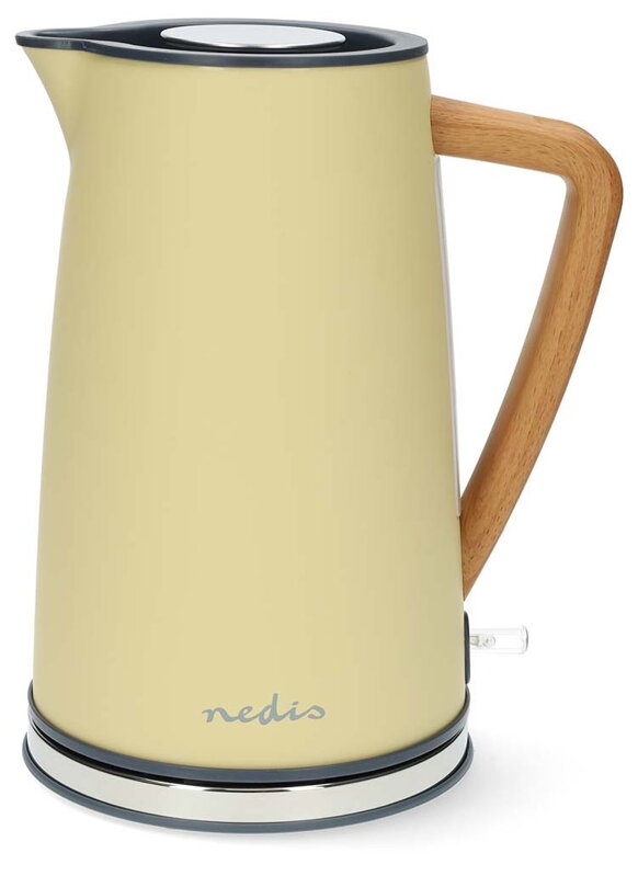 NEDIS rychlovarná konvice KAWK510EYW/ objem 1,7 l/ Soft-Touch/ 1850 - 2200 W/ nerezová ocel/ žlutá