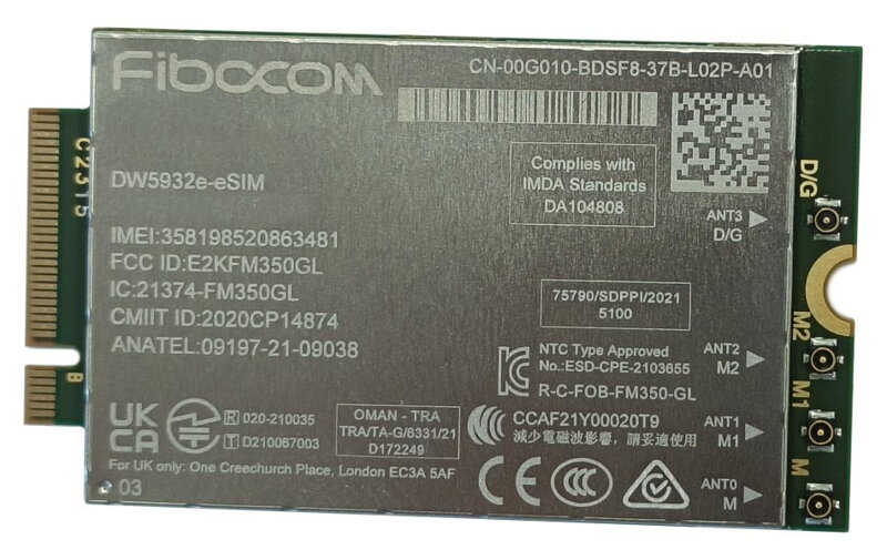 DELL Wireless Mobile Modem DW5932e 5G pro notebooky Latitude/ WWAN DELL Wireless Mobile Modem DW5932e 5G pro notebooky Latitude/ WWAN
