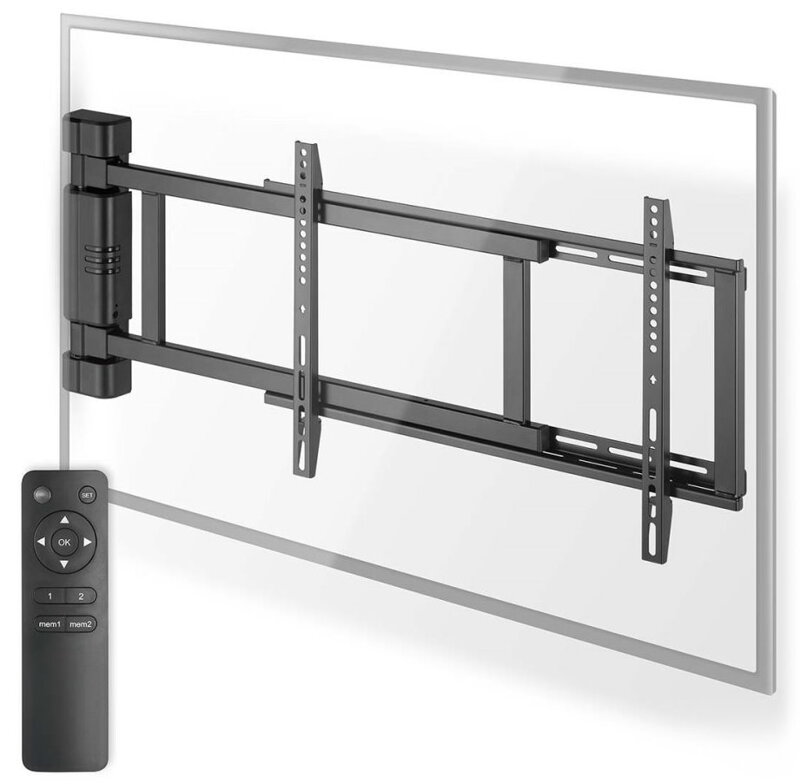 NEDIS nástěnný TV držák/ 32 - 75 "/ nosnost 50 kg/ motorizovaný/ otočný/ vzdálenost od stěny 56 mm/ dálkové ovl./ ocel NEDIS nástěnný TV držák/ 32 - 75 "/ nosnost 50 kg/ motorizovaný/ otočný/ vzdálenost od stěny 56 mm/ dálkové ovl./ ocel