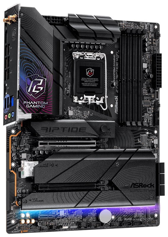 OPRAVENÉ - ASRock Phantom Gaming Z790 RIPTIDE WiFi / Intel Z790 / LGA1700 / 4x DDR5 DIMM / 5x M.2 / HDMI / DP / USB-C / ...