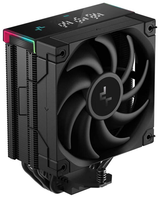 DEEPCOOL chladič AK400 Digital Pro / 120mm fan / 4x heatpipes / PWM / pro Intel i AMD / černý / dig.disp. více hodnot DEEPCOOL chladič AK400 Digital Pro / 120mm fan / 4x heatpipes / PWM / pro Intel i AMD / černý / dig.disp. více hodnot