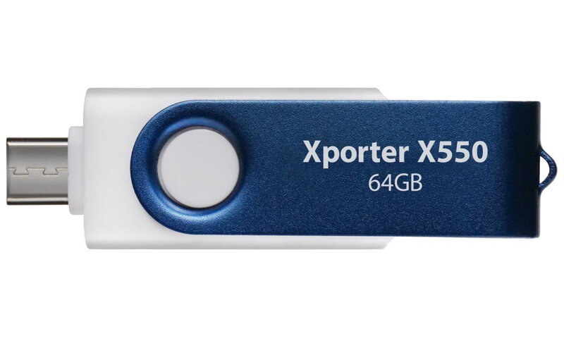 PATRIOT Xporter X550 64GB / USB Typ-A + USB Typ-C / USB 3.2 Gen 1 / bílo-modrá PATRIOT Xporter X550 64GB / USB Typ-A + USB Typ-C / USB 3.2 Gen 1 / bílo-modrá