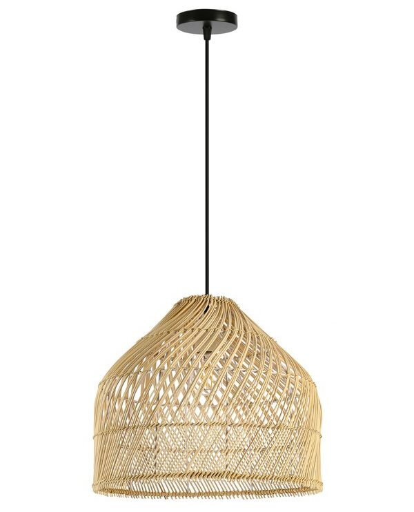 IMMAX BOHO PELO designové závěsné svítidlo, D40cm, E27, přírodní ratan