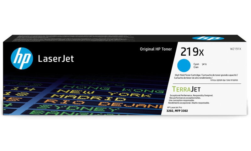 HP toner originální 219X - azurový, high capacity, 2500str. HP toner originální 219X - azurový, high capacity, 2500str.