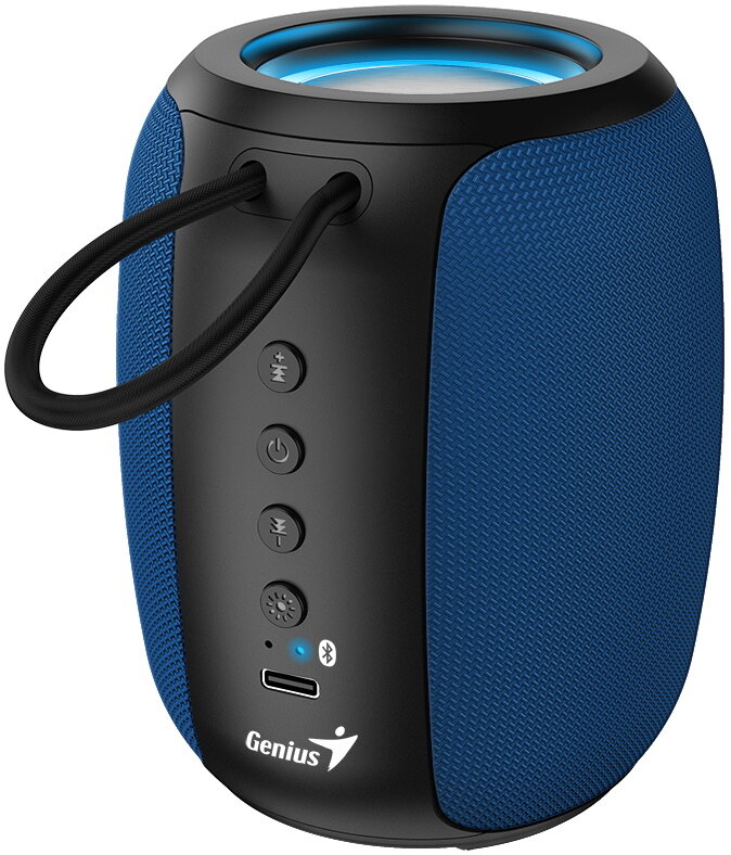 GENIUS repro SP-915BT Blue/ Bluetooth 5.3/ 5W/ mikrofon/ Copilot AI komunikace/ USB-C nabíjení/ černomodré GENIUS repro SP-915BT Blue/ Bluetooth 5.3/ 5W/ mikrofon/ Copilot AI komunikace/ USB-C nabíjení/ černomodré