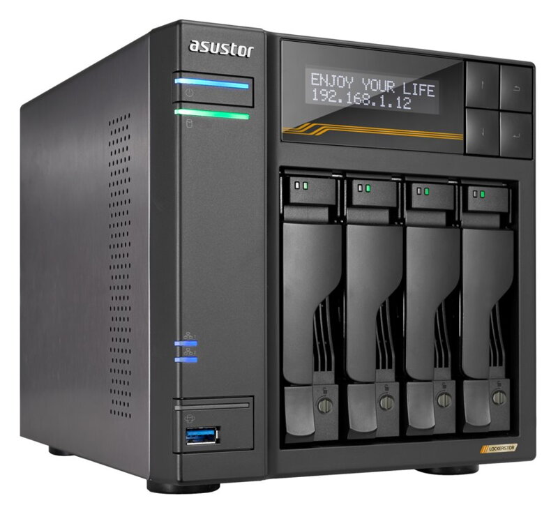 Asustor Lockerstor 4 Gen3 AS6804T 4x 2,5"/3,5" SATA III/ 16GB RAM/ Dual 10GbE/ 4x M.2 SSD Asustor Lockerstor 4 Gen3 AS6804T 4x 2,5"/3,5" SATA III/ 16GB RAM/ Dual 10GbE/ 4x M.2 SSD