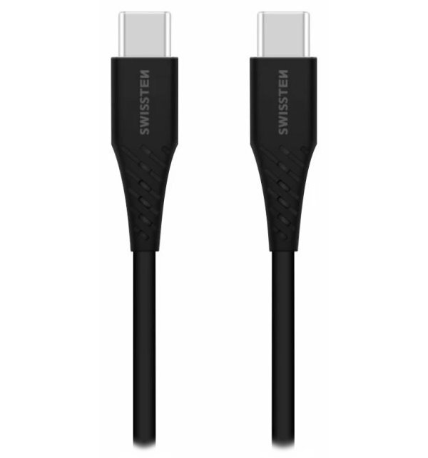 Swissten datový kabelusb-c/usb-c černý 1,2m  (eco balení)
