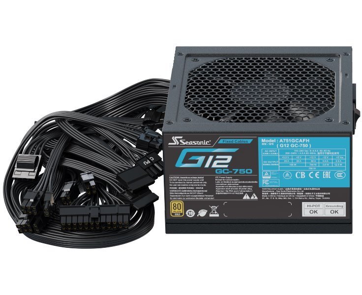 SEASONIC zdroj G12-GC-750 (V1.5) Gold / 750W / ATX / 120mm fan / 80PLUS Gold SEASONIC zdroj G12-GC-750 (V1.5) Gold / 750W / ATX / 120mm fan / 80PLUS Gold