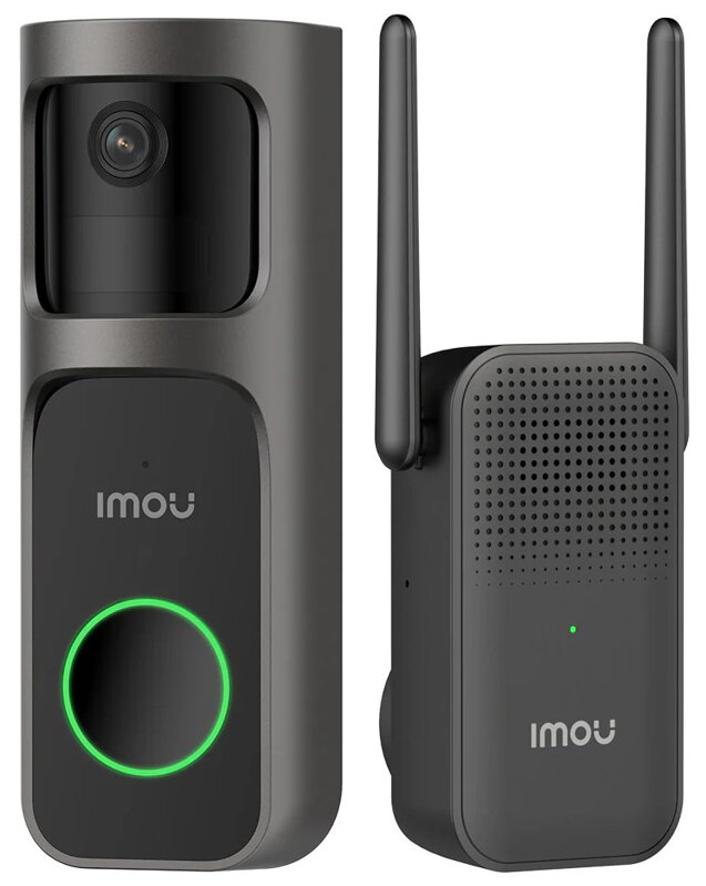 Imou by Dahua chytrý domovní zvonek 2S Kit/ Wi-Fi/ 3Mpix/ 2048 x 1536/ H.265/ senzor pohybu/ IR přísvit/ černý/ CZ app