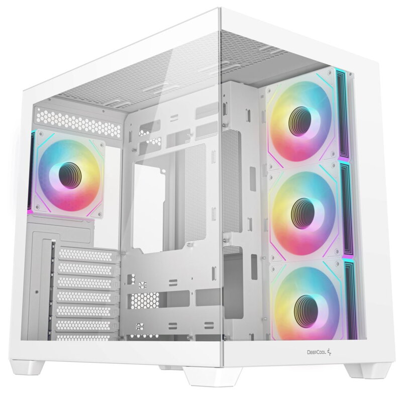 DEEPCOOL skříň CG530 4F ATX / 4x120mm ARGB fans / USB 3.0 / USB-C/ panoramatická / bílá DEEPCOOL skříň CG530 4F ATX / 4x120mm ARGB fans / USB 3.0 / USB-C/ panoramatická / bílá