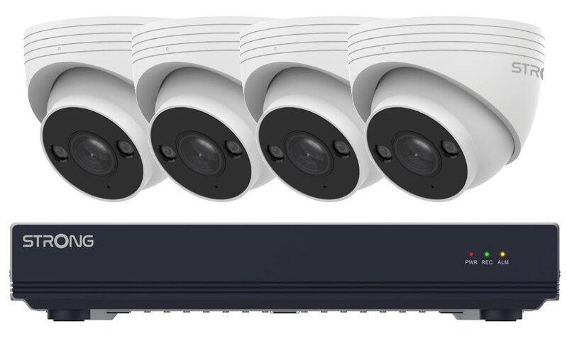 STRONG TUR05DL0-P PoE KIT/ Turret/ 5Mpix/ 1x NVR NVR1120-8P/ 4x IP kamera TUR05DL0-P/ HDMI/ VGA/ USB/ LAN STRONG TUR05DL0-P PoE KIT/ Turret/ 5Mpix/ 1x NVR NVR1120-8P/ 4x IP kamera TUR05DL0-P/ HDMI/ VGA/ USB/ LAN